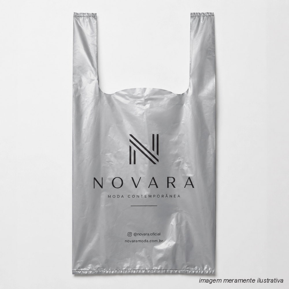 Sacola Plástica Alça Camiseta