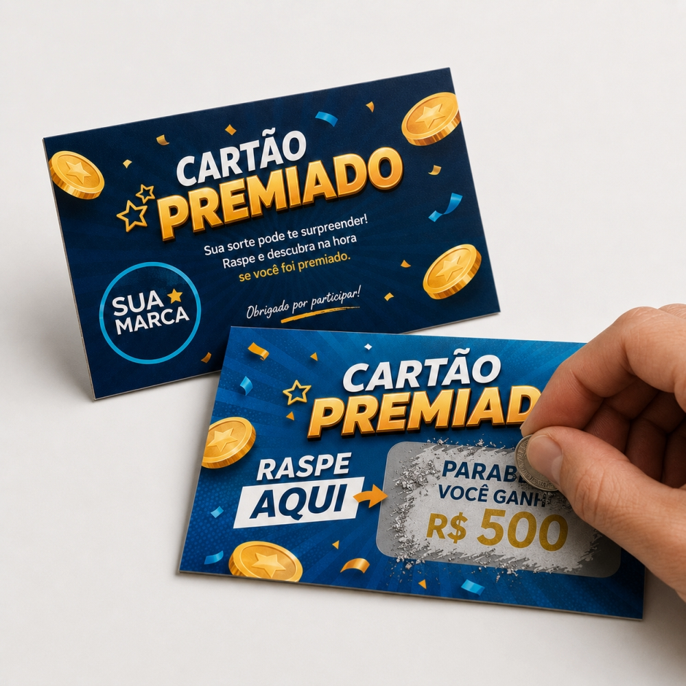 Cartão Raspadinha 9x5 cm