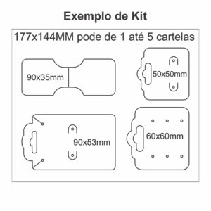 Kit de Cartelas Personalizadas 14,4×17,7 cm