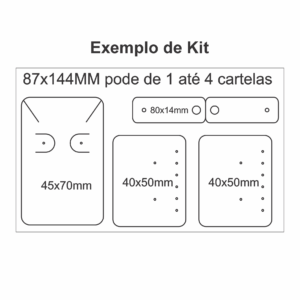 Kit de Cartelas Personalizadas 8,7x14,4cm