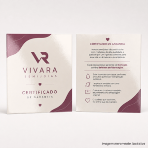 Certificado de Garantia 9x9,5cm